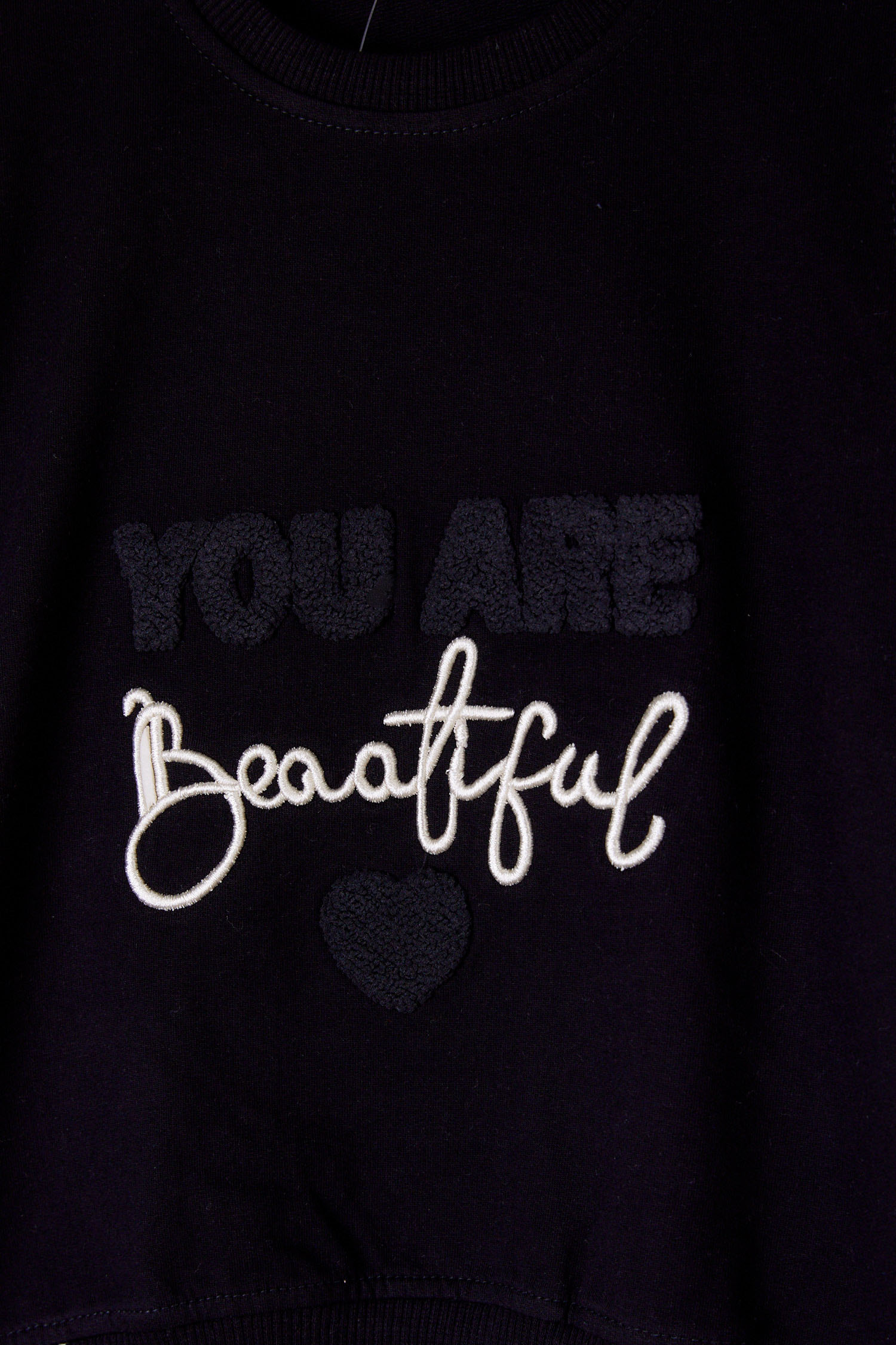Kız Çocuk Siyah Beautiful Sweatshirt - 26105 - 2
