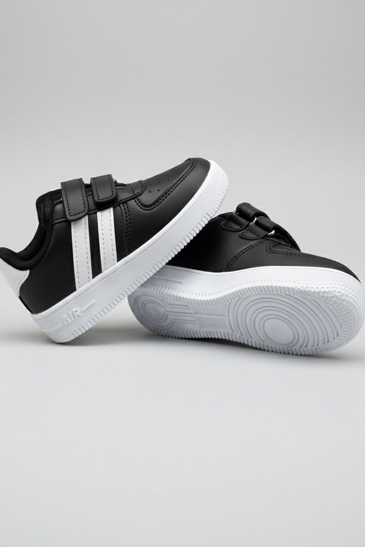 Kız Çocuk Siyah Beyaz Renkli Bebek Ayakkabı - 27483-SIYAH-BEYAZ - TOFİSA