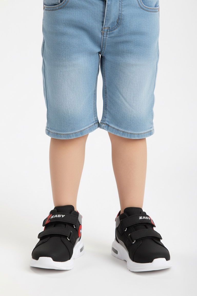 Kız Çocuk Siyah Cırtcırtlı Detaylı Bot - 27891-SIYAH - TOFİSA