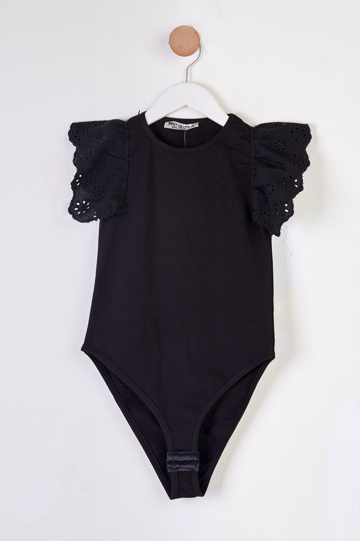 Kız Çocuk Siyah Çıtçıtlı Body - 25786 - 1