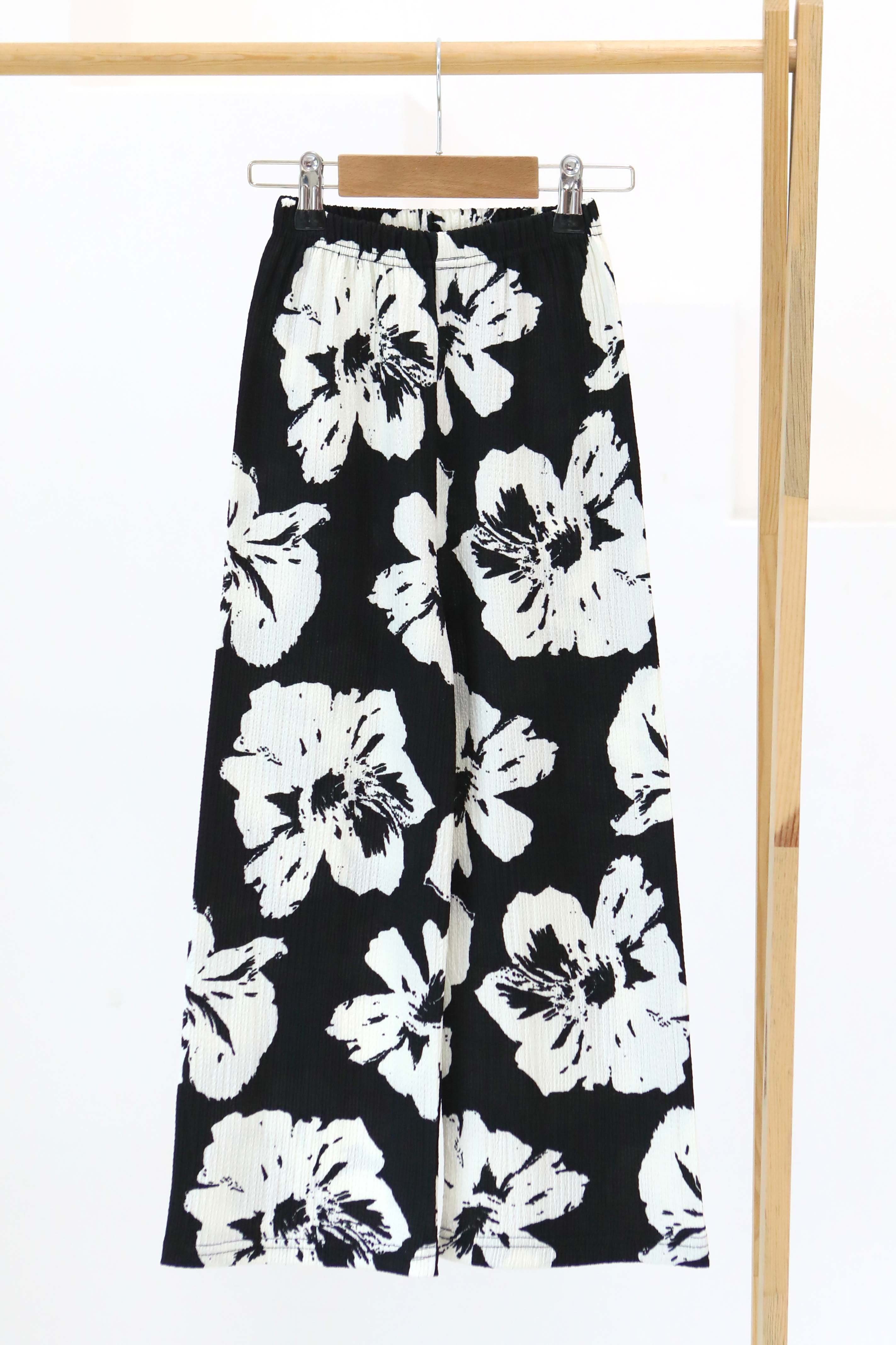 Kız Çocuk Siyah Desenli Pantolon - 27305 - 1