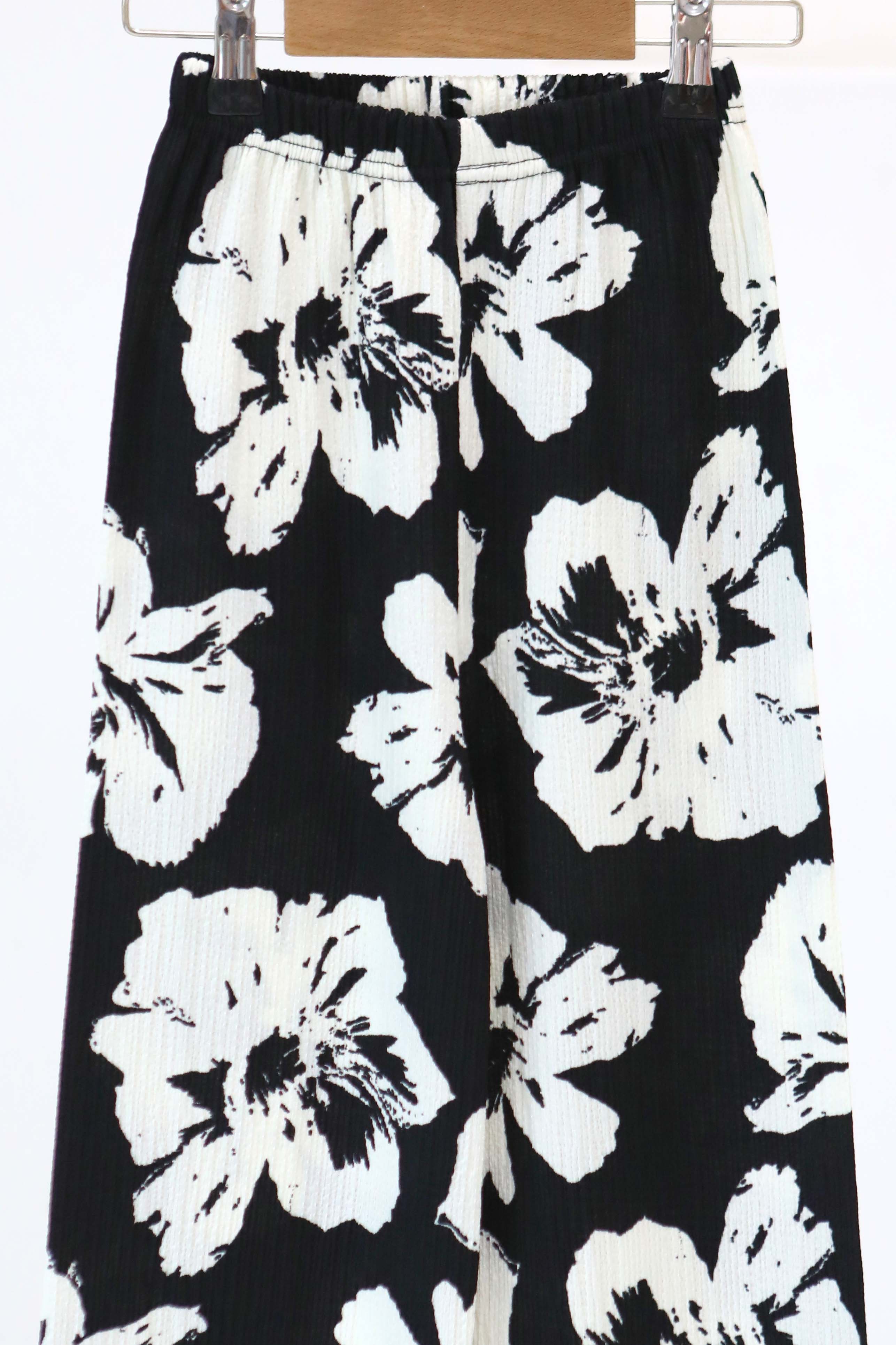 Kız Çocuk Siyah Desenli Pantolon - 27305 - 2