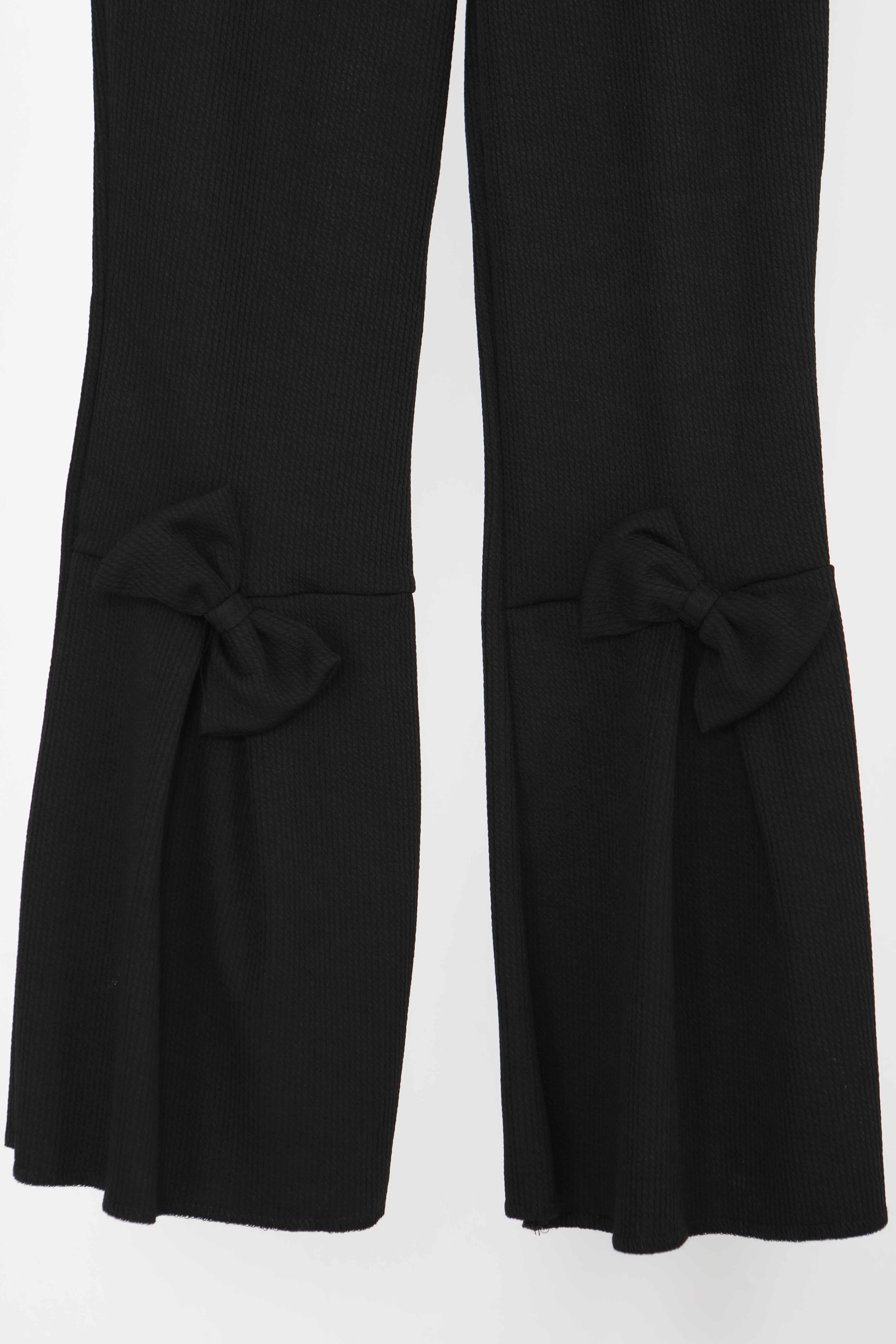 Kız Çocuk Siyah Fiyonklu Tayt - 27376 - 2