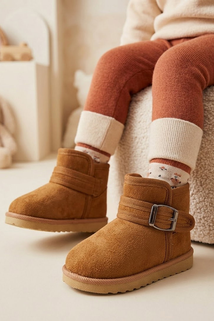 Kız Çocuk Taba Çocuk UGG Süet Bot - 29227-TABA - 1