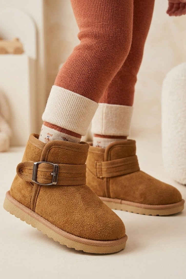 Kız Çocuk Taba Çocuk UGG Süet Bot - 29227-TABA - 2