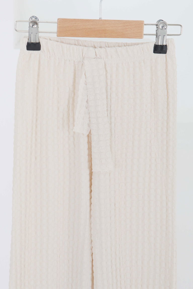 Kız Çocuk Taş Beli Lastikli Pantolon - 27447 - TOFİSA