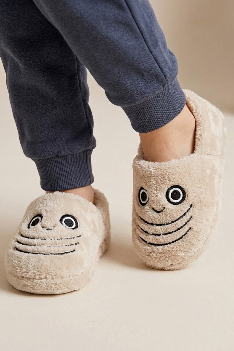Kız Çocuk Taş Hayvan Figürlü Çocuk Pandufu - 29180-TAS - 1