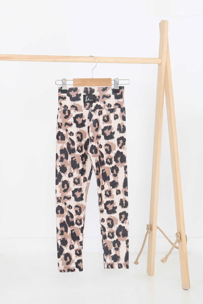 Kız Çocuk Vizon Baskılı Armalı Tayt - 27203 