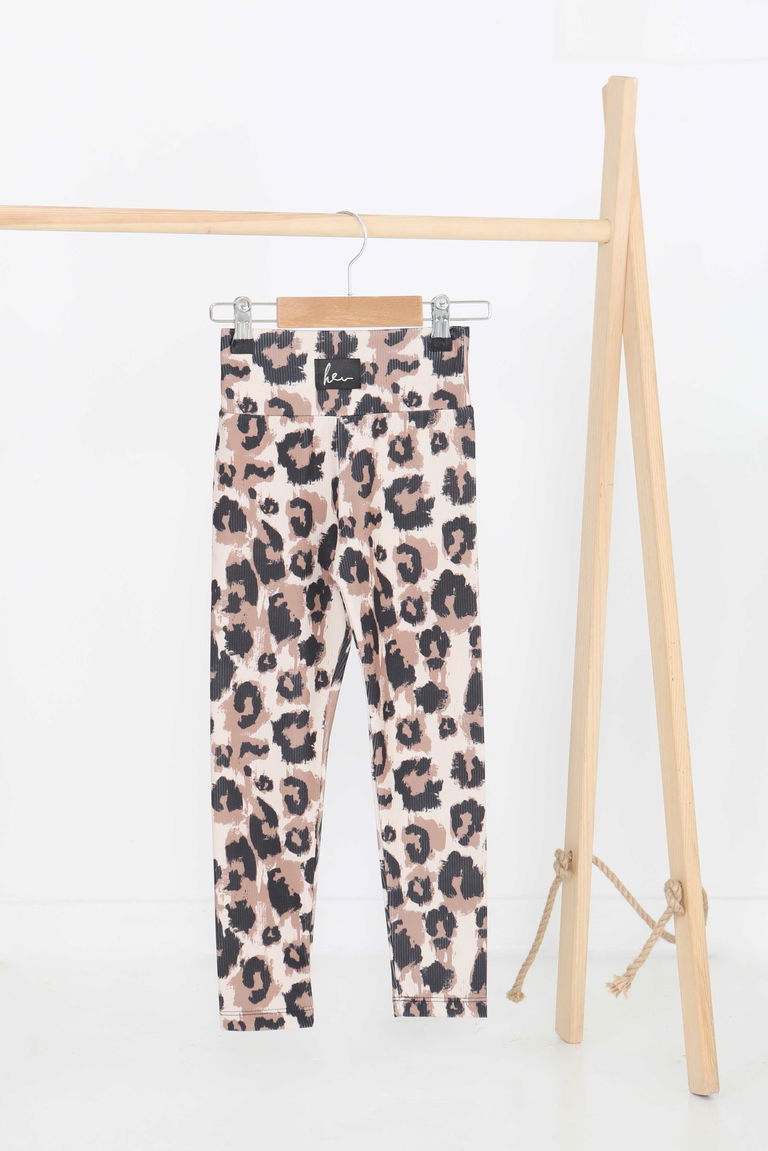 Kız Çocuk Vizon Baskılı Armalı Tayt - 27203