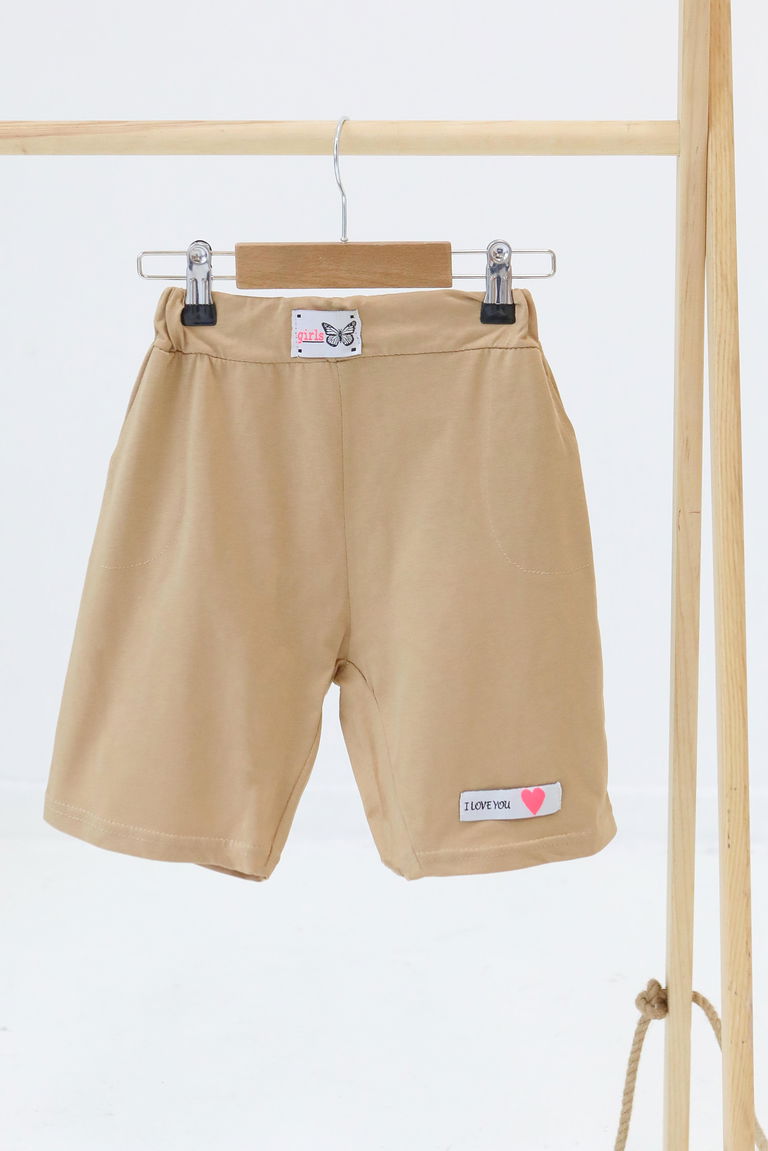 Kız Çocuk Vizon Baskılı Şort - 27333 - TOFİSA