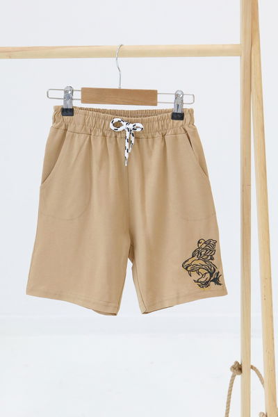 Kız Çocuk Vizon Baskılı Şort - 27336 