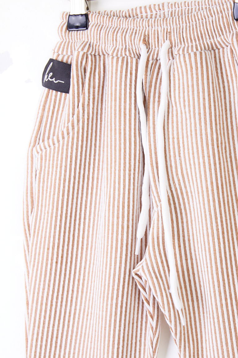 Kız Çocuk Vizon Duble Çizgili Pantolon - 26103 - TOFİSA