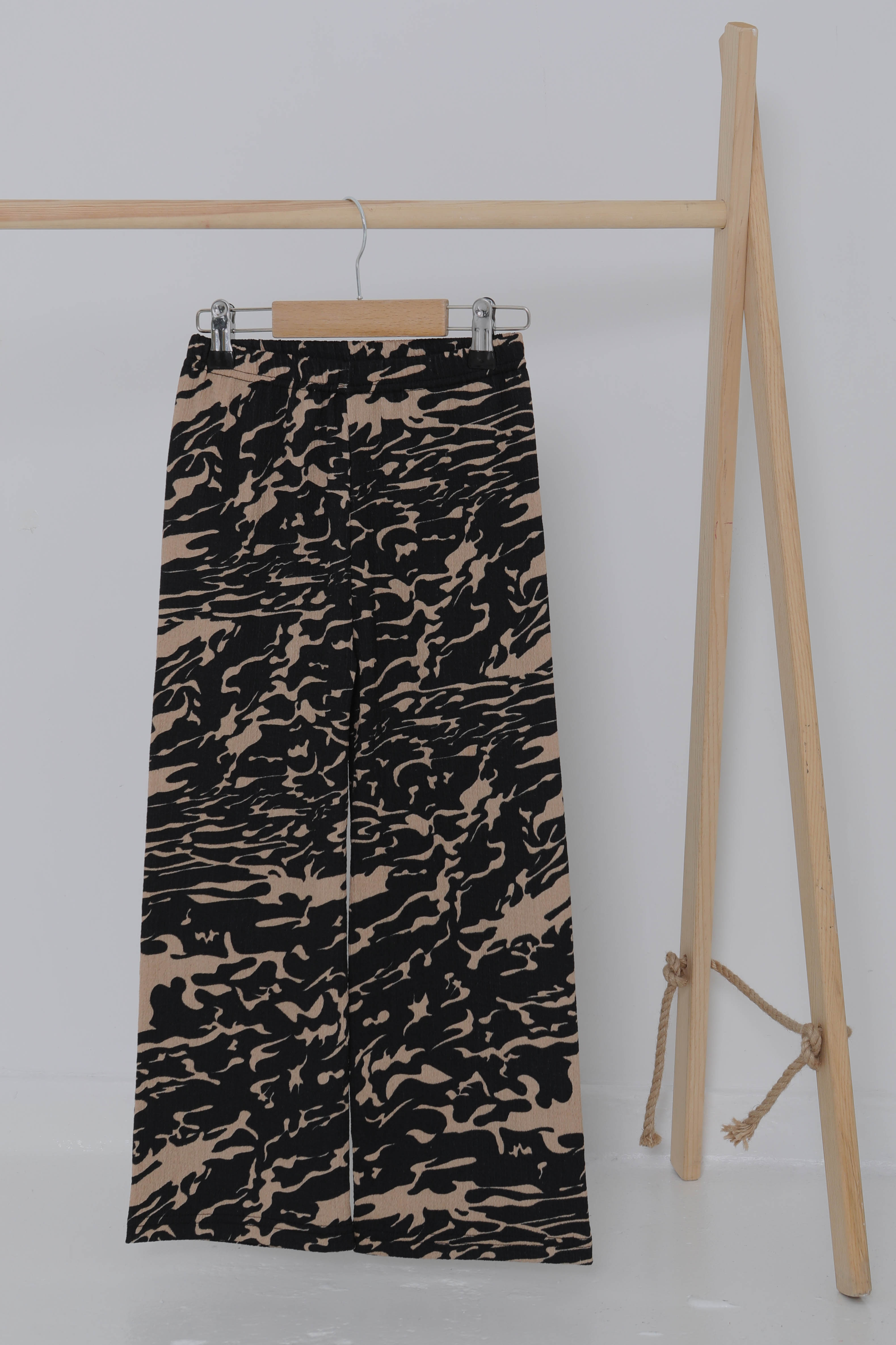 Kız Çocuk Vizon Leopar Desenli Pijama Altı - 27051 - 1