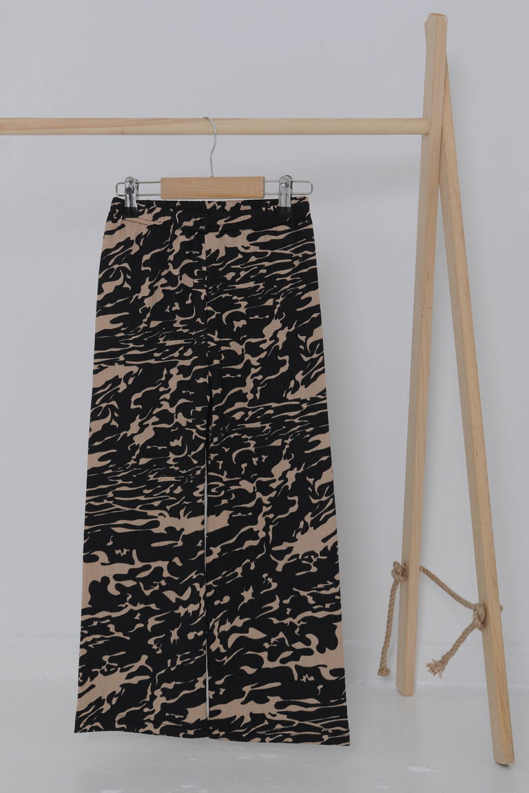 Kız Çocuk Vizon Leopar Desenli Pijama Altı - 27051 - TOFİSA