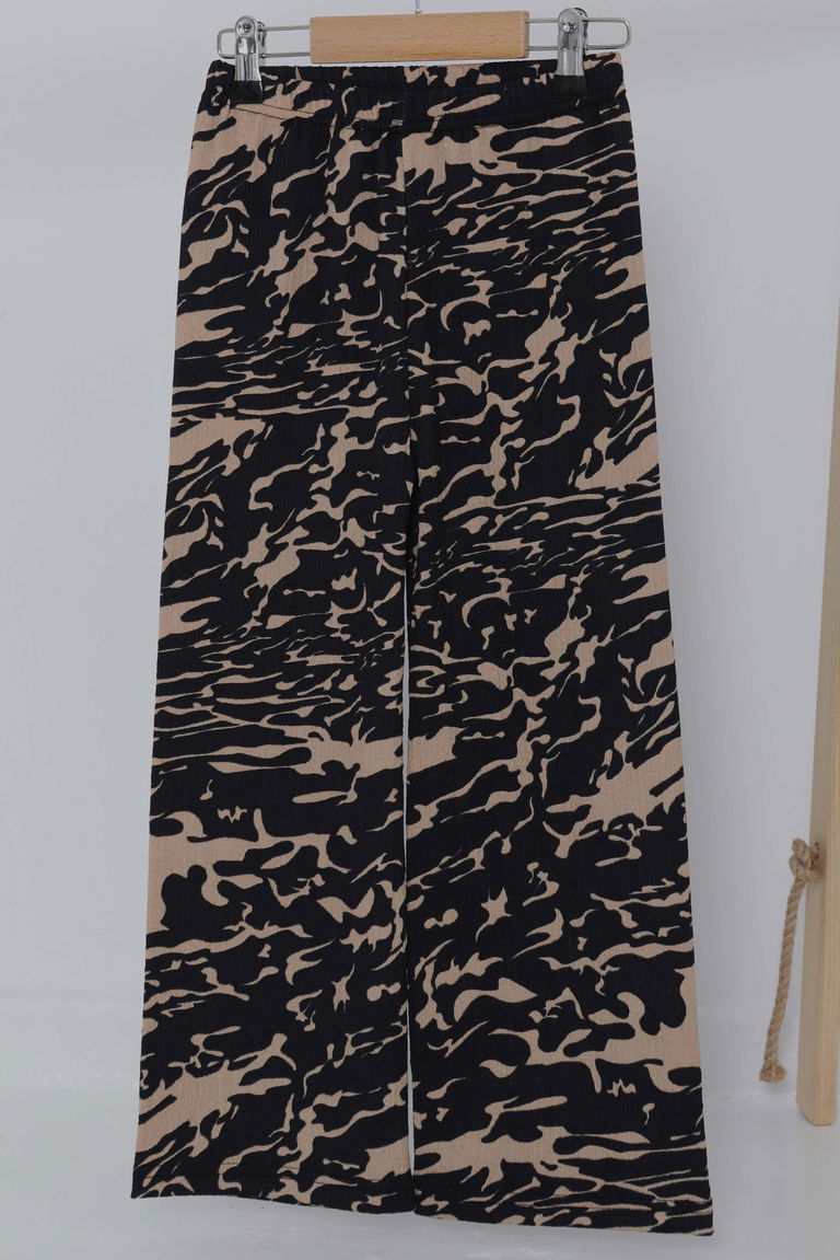 Kız Çocuk Vizon Leopar Desenli Pijama Altı - 27051 - TOFİSA