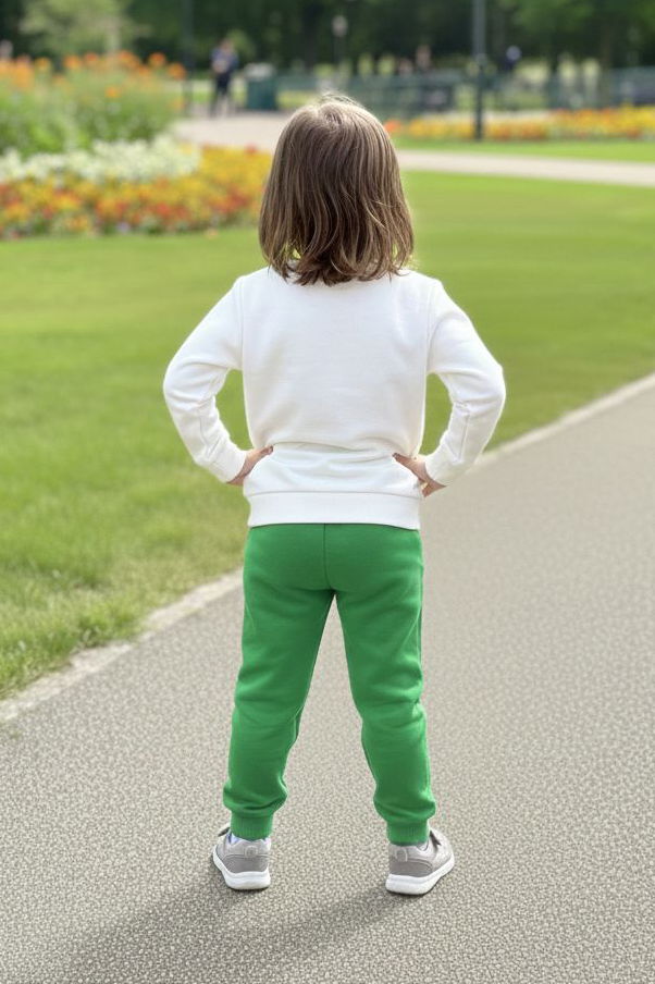 Kız Çocuk Yesil Baskılı Pijama Takımı - 28163-YESIL - 3