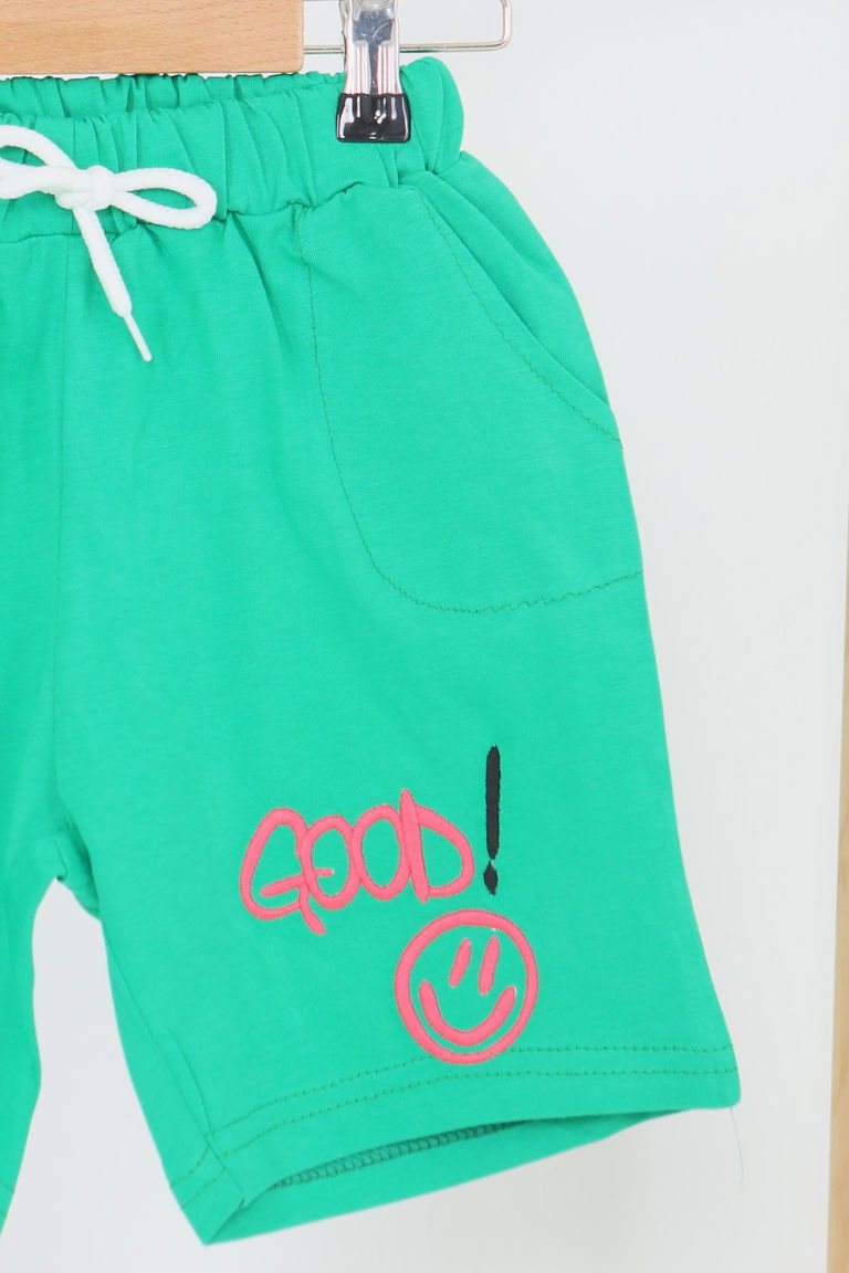 Kız Çocuk Yeşil Baskılı Şort - 27460 - TOFİSA