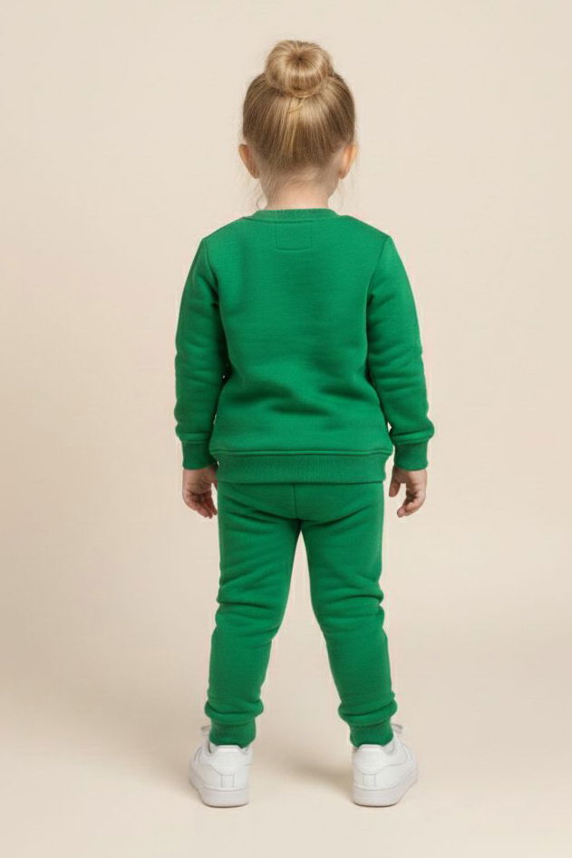 Kız Çocuk Yesil Nakışlı İki İplik Takım - 28149-YESIL - TOFİSA