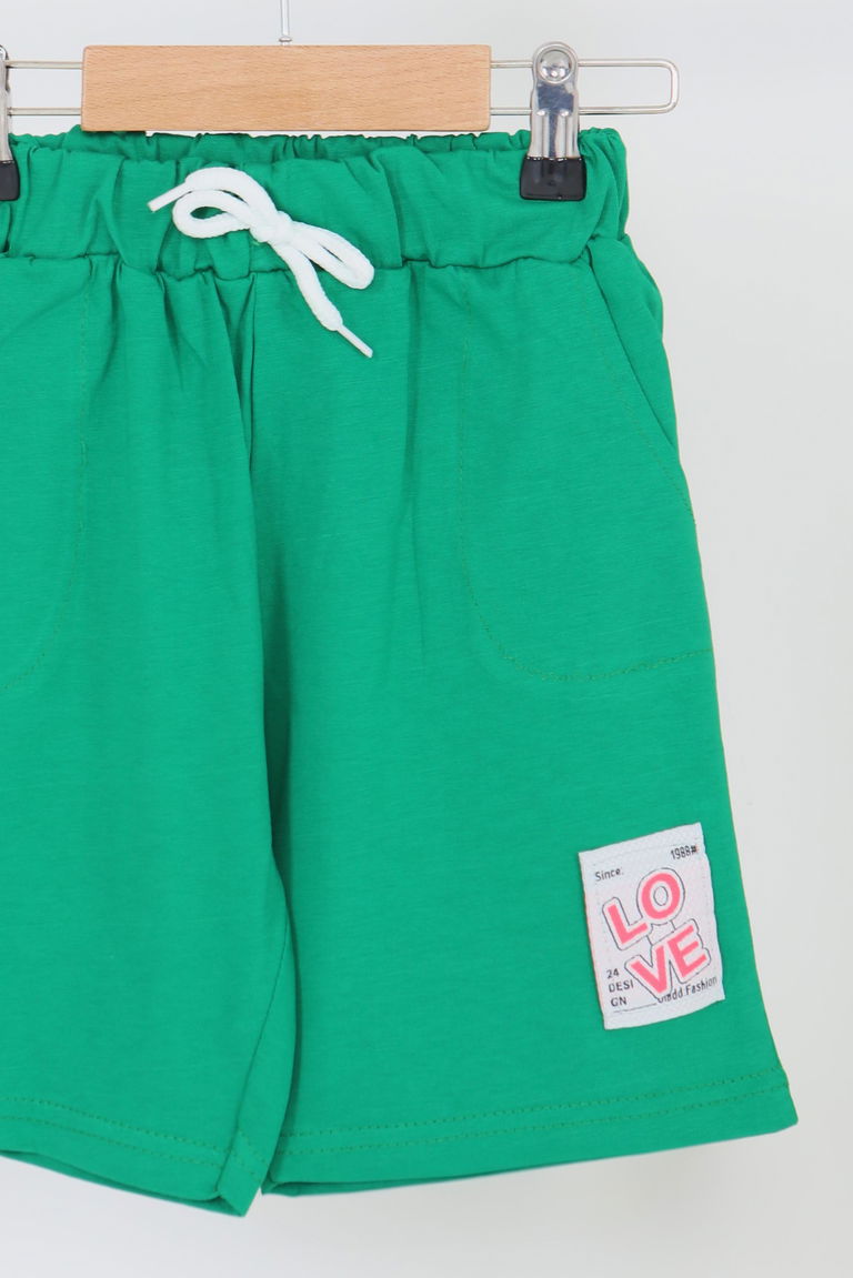 Kız Çocuk Zümrüt Baskılı Şort - 27332 - TOFİSA