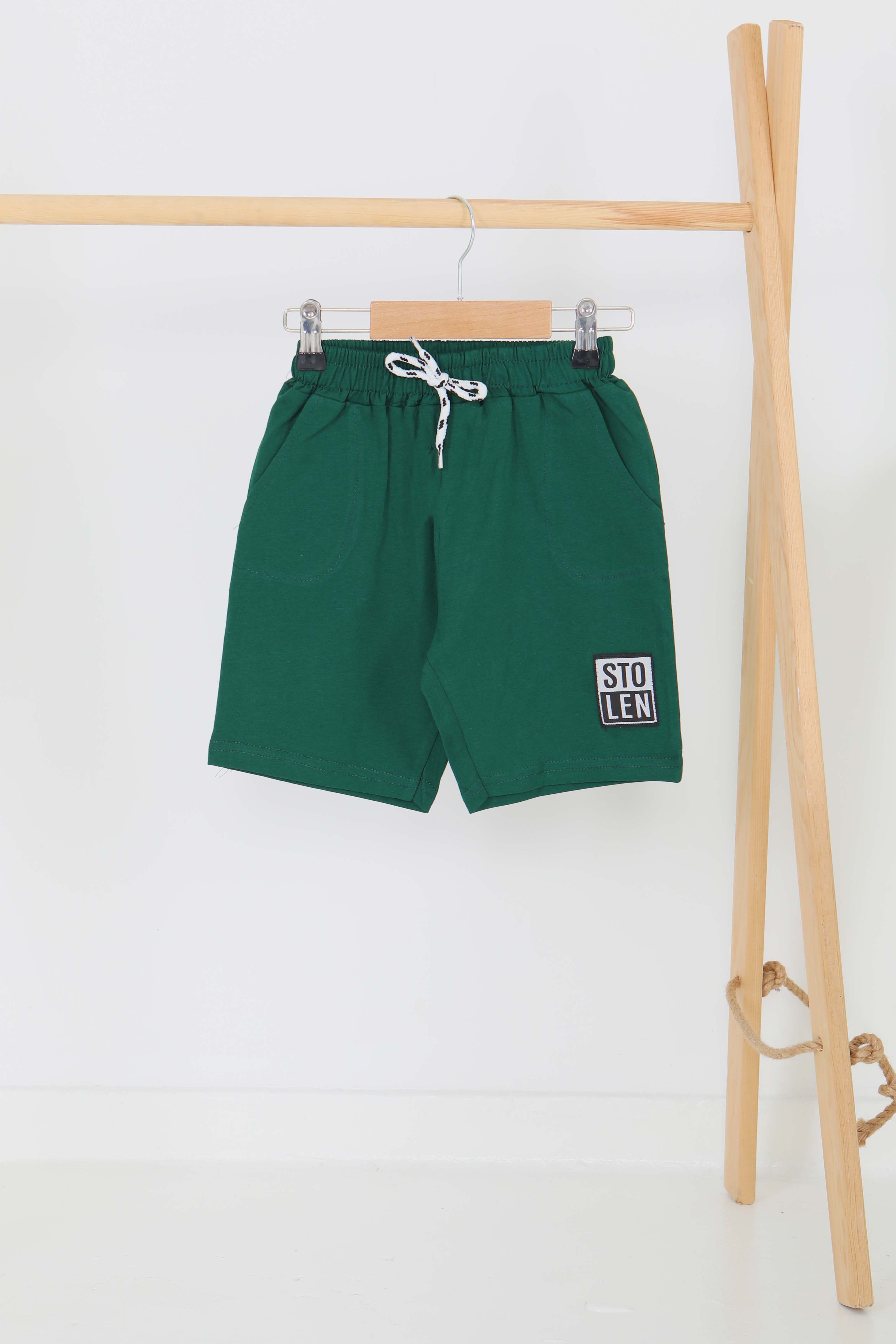 Kız Çocuk Zümrüt Baskılı Şort - 27335 - 1