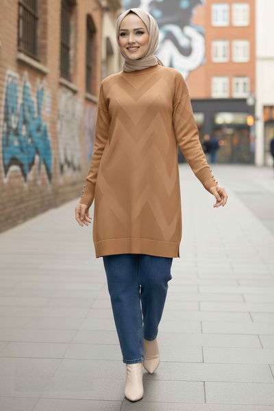 Kol Düğmeli Tiiko Tunik - 28081-VIZON 