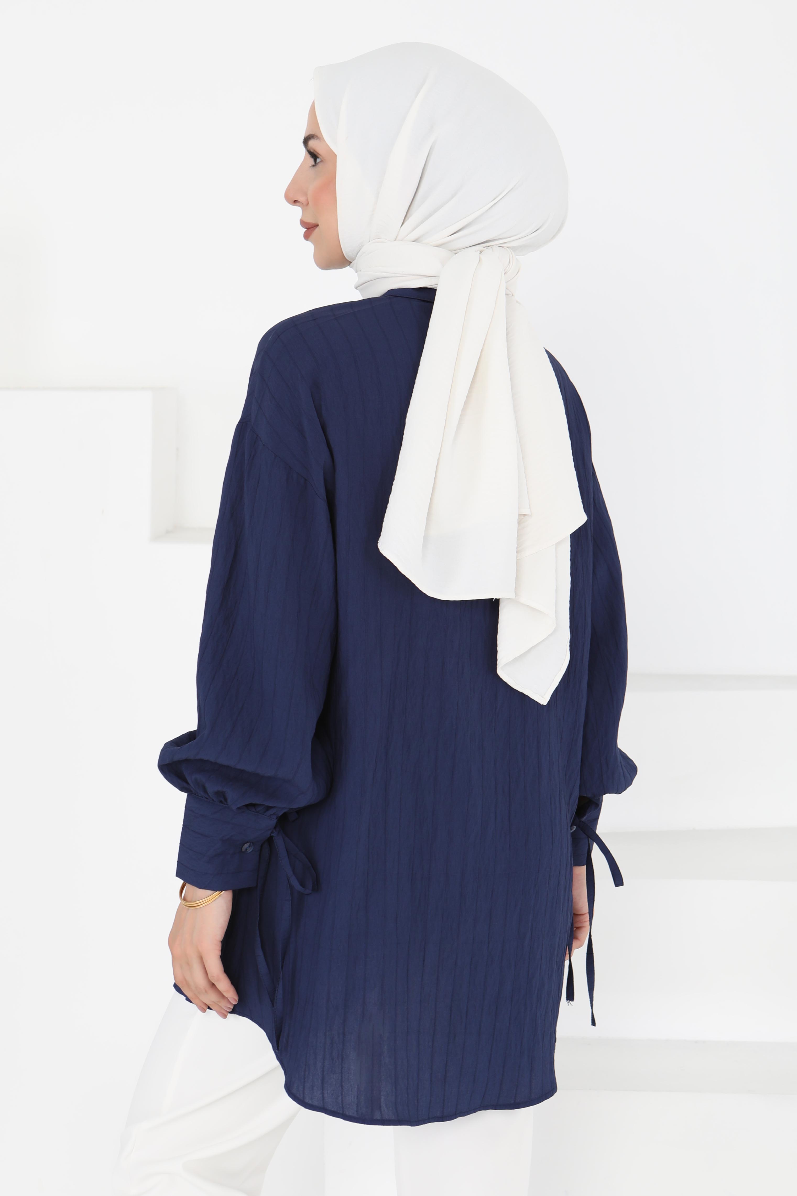 Kolları Bağcık Detaylı Tunik - 27001 - 5