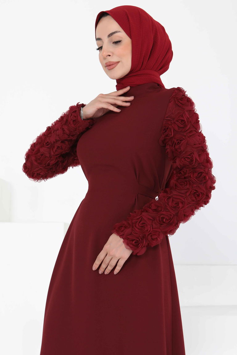Kolu Güllü Elbise - 27185 - TOFİSA