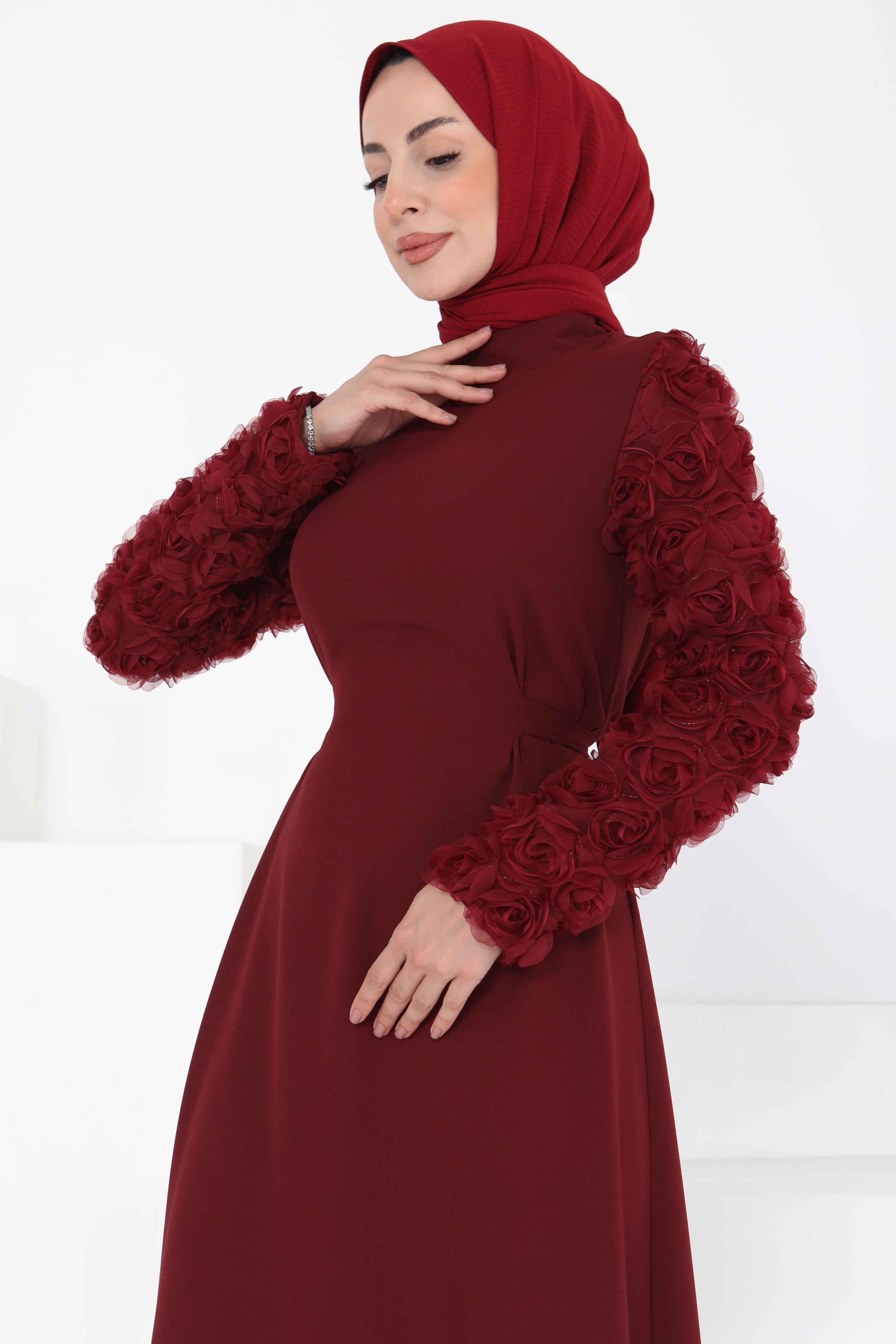 Kolu Güllü Elbise - 27185 - 1