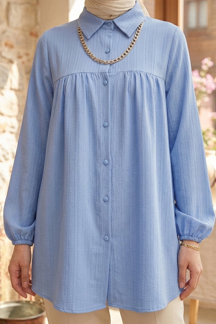 Kolyeli Tunik - 28393-BEBE-MAVI - 3