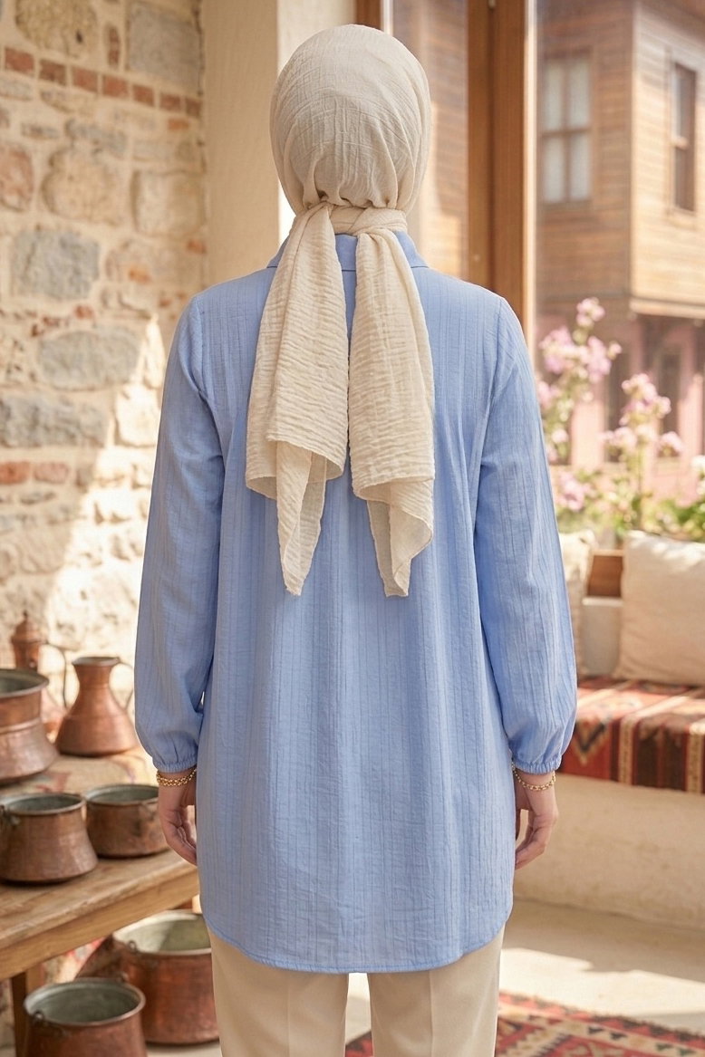 Kolyeli Tunik - 28393-BEBE-MAVI - 4