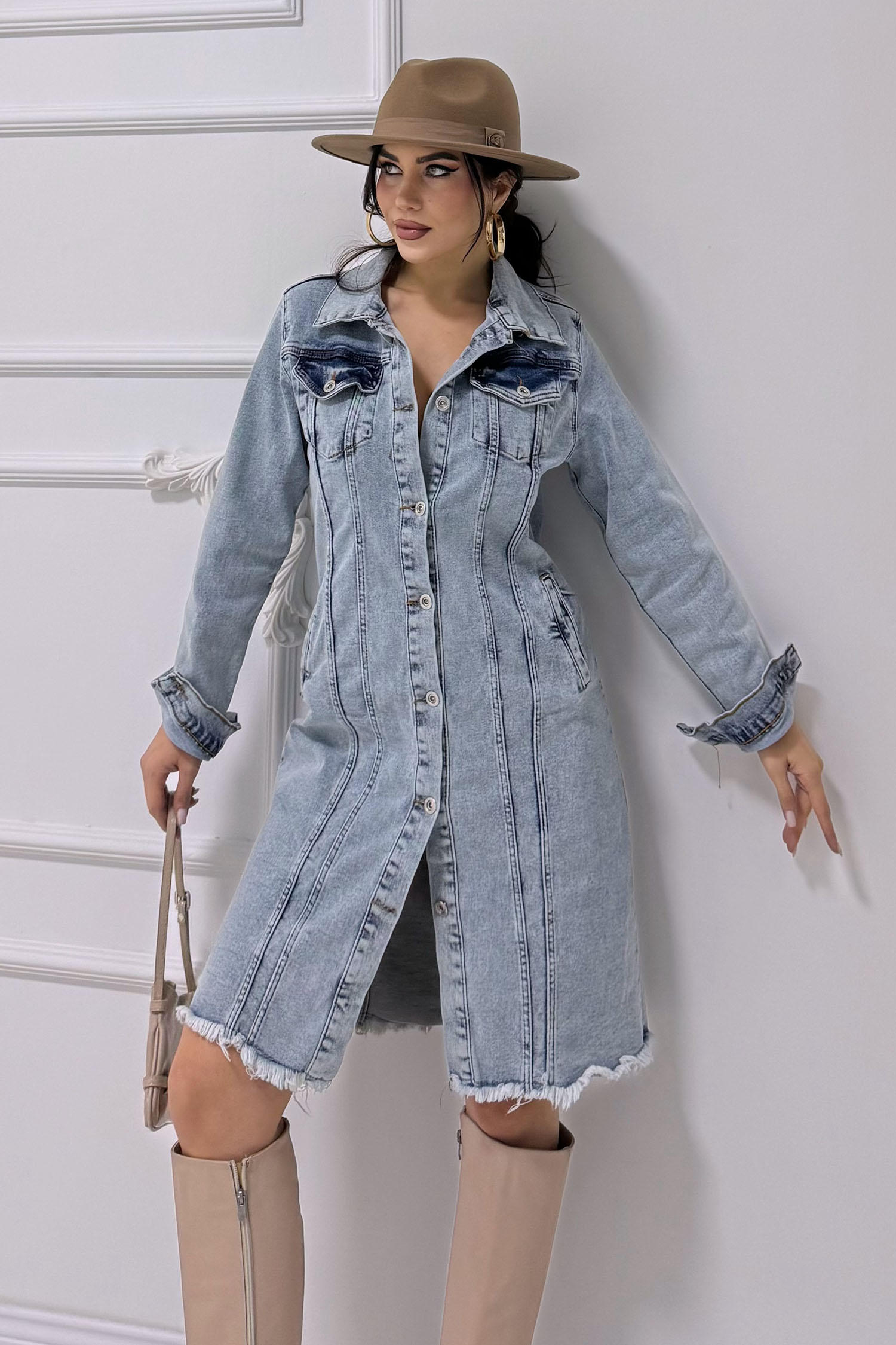 Kot Ceket Acik Mavi - 26733 - 1