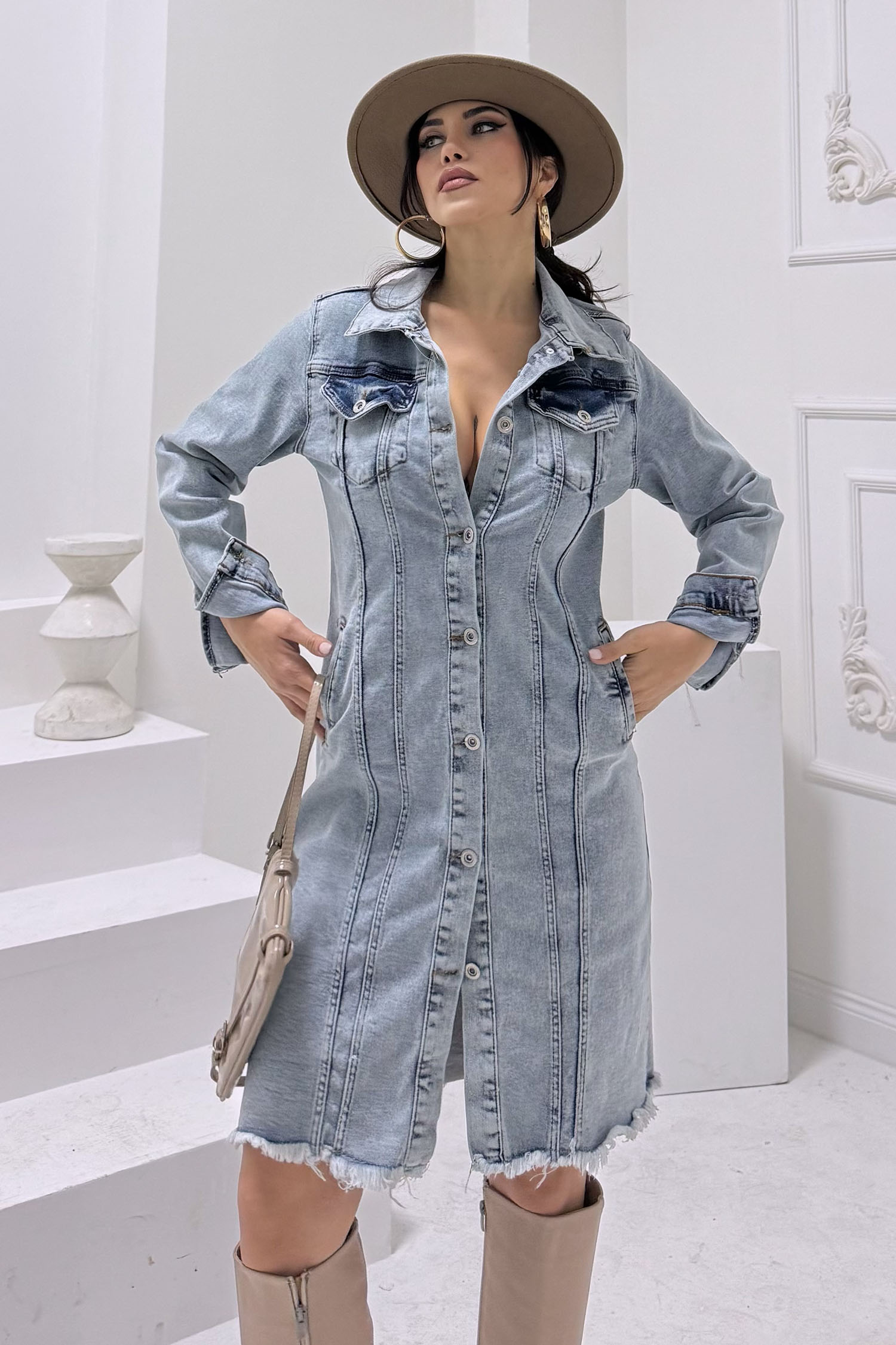 Kot Ceket Acik Mavi - 26733 - 2