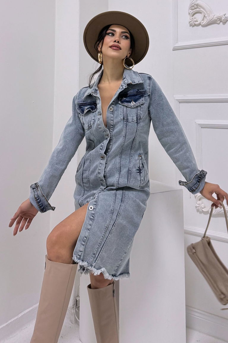 Kot Ceket Acik Mavi - 26733 - TOFİSA