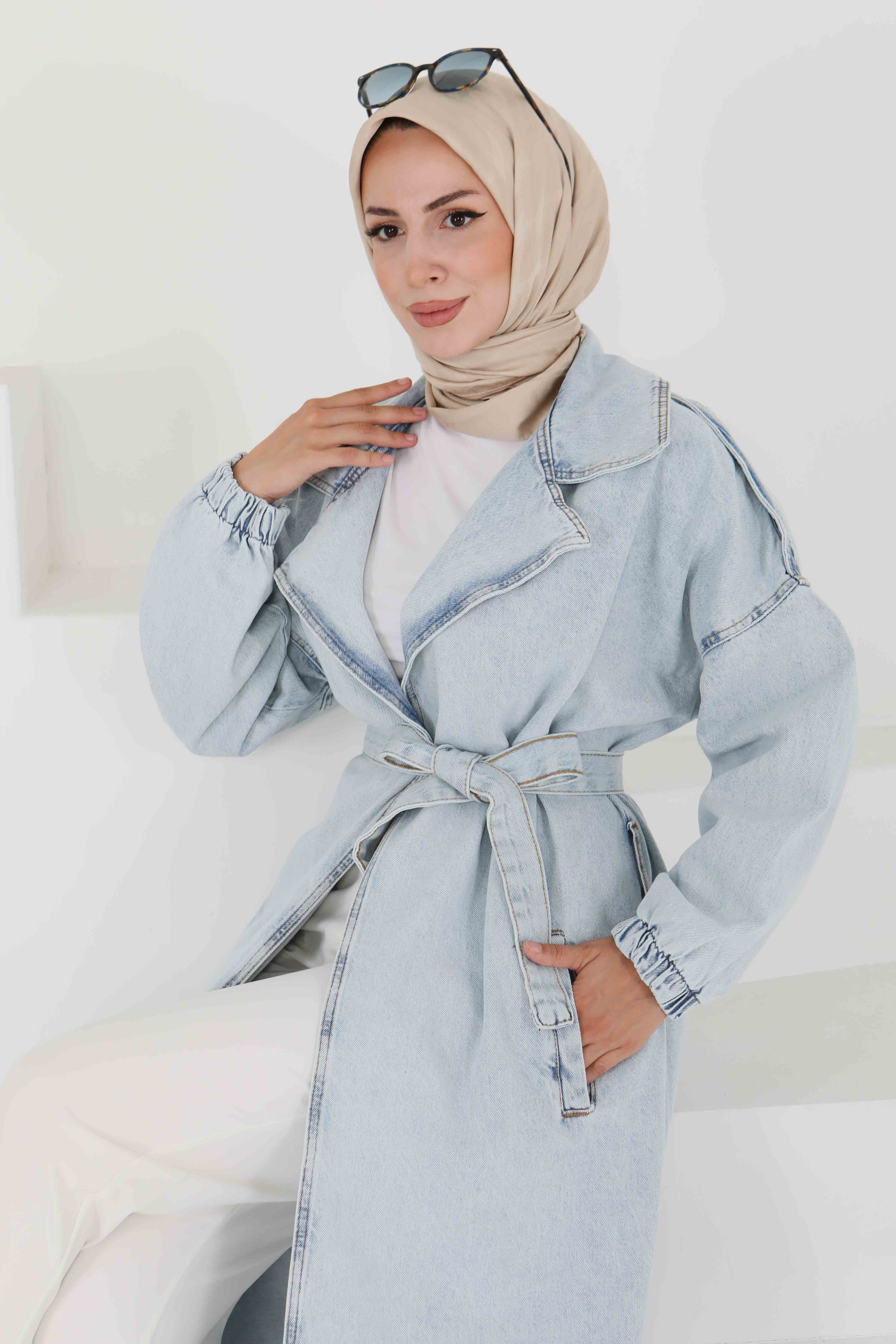 Kot Kuşaklı Trençkot - 27444 - 3