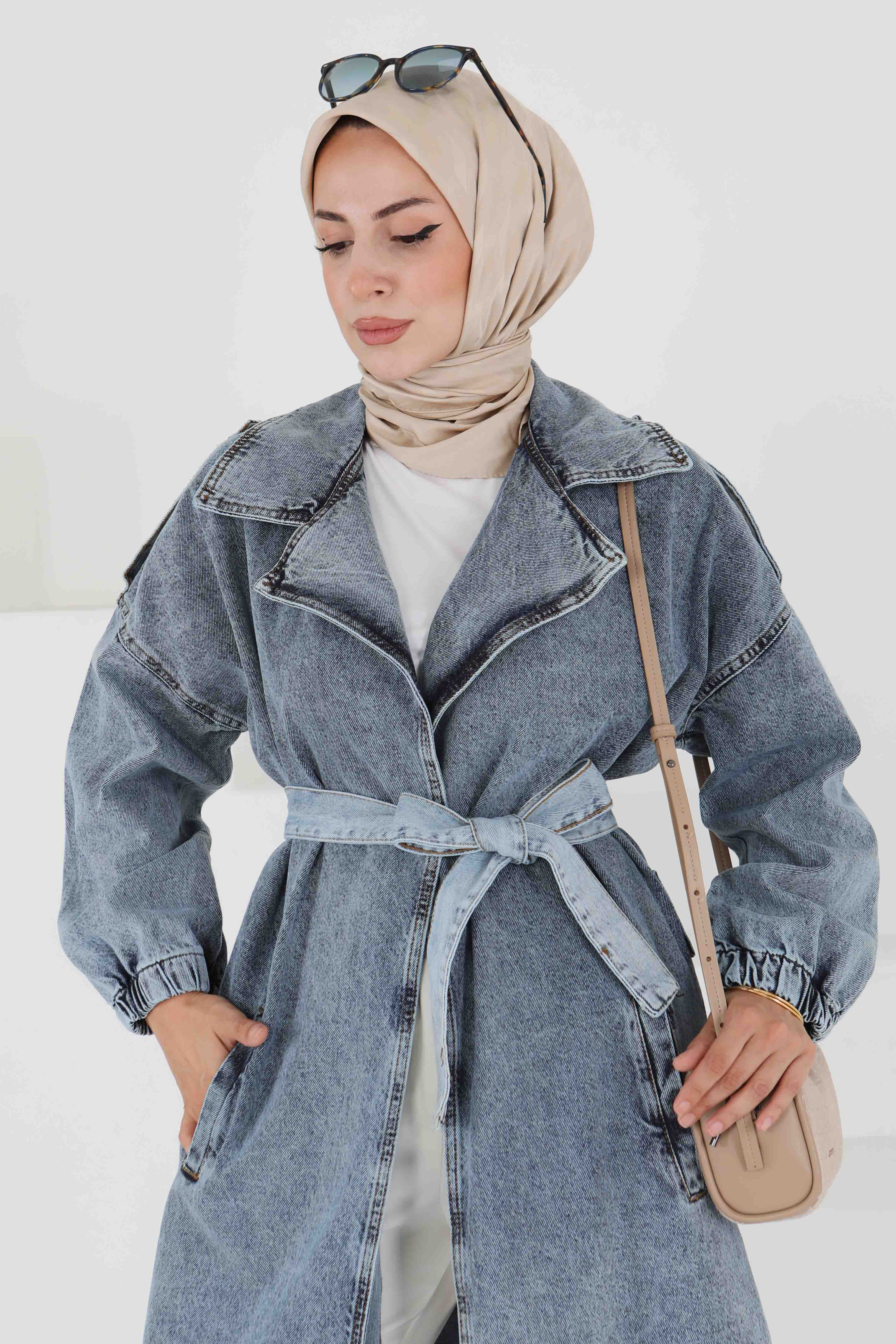Kot Kuşaklı Trençkot - 27444 - 4