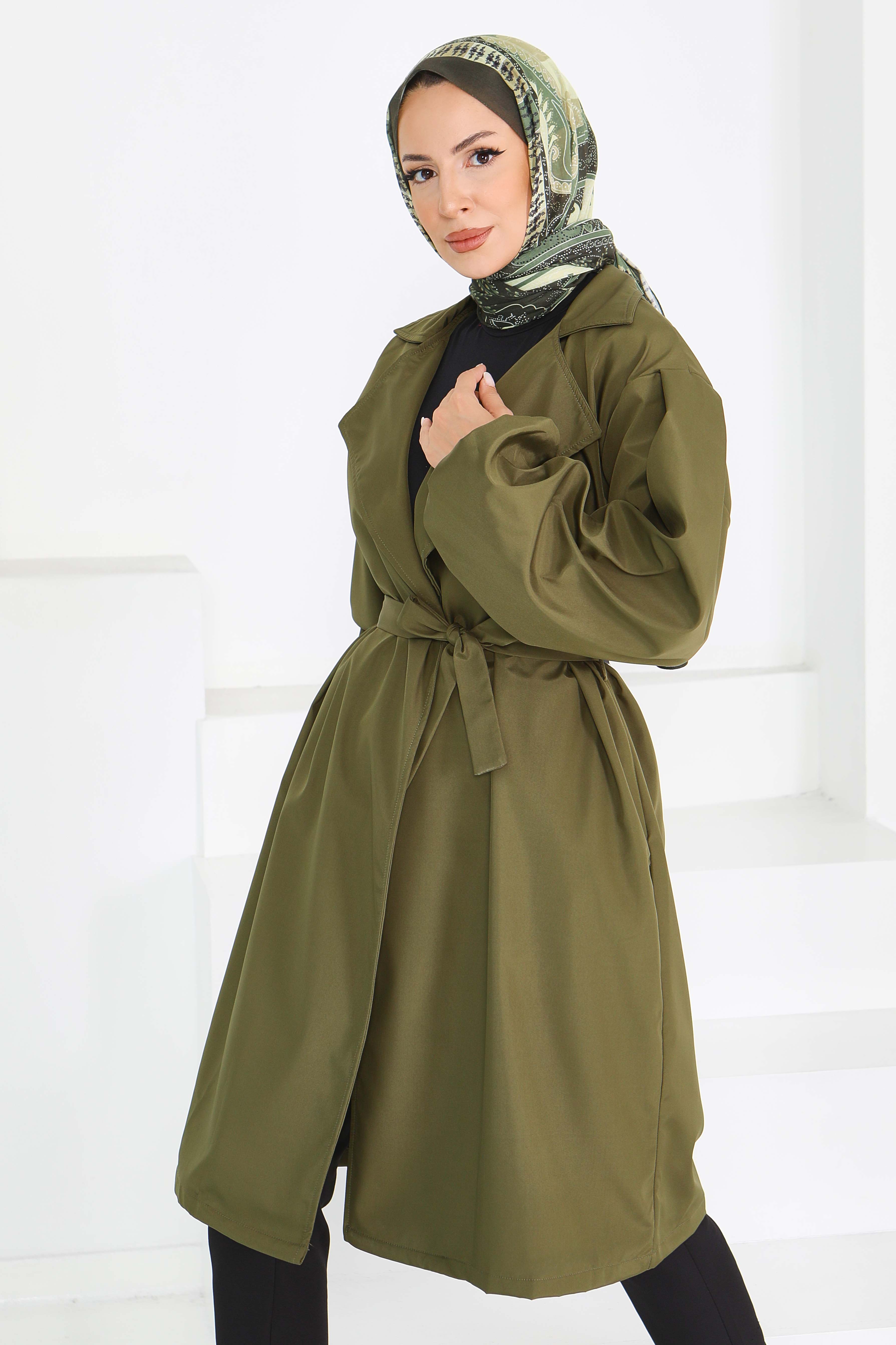 Kuşaklı Trençkot - 27603 - 2