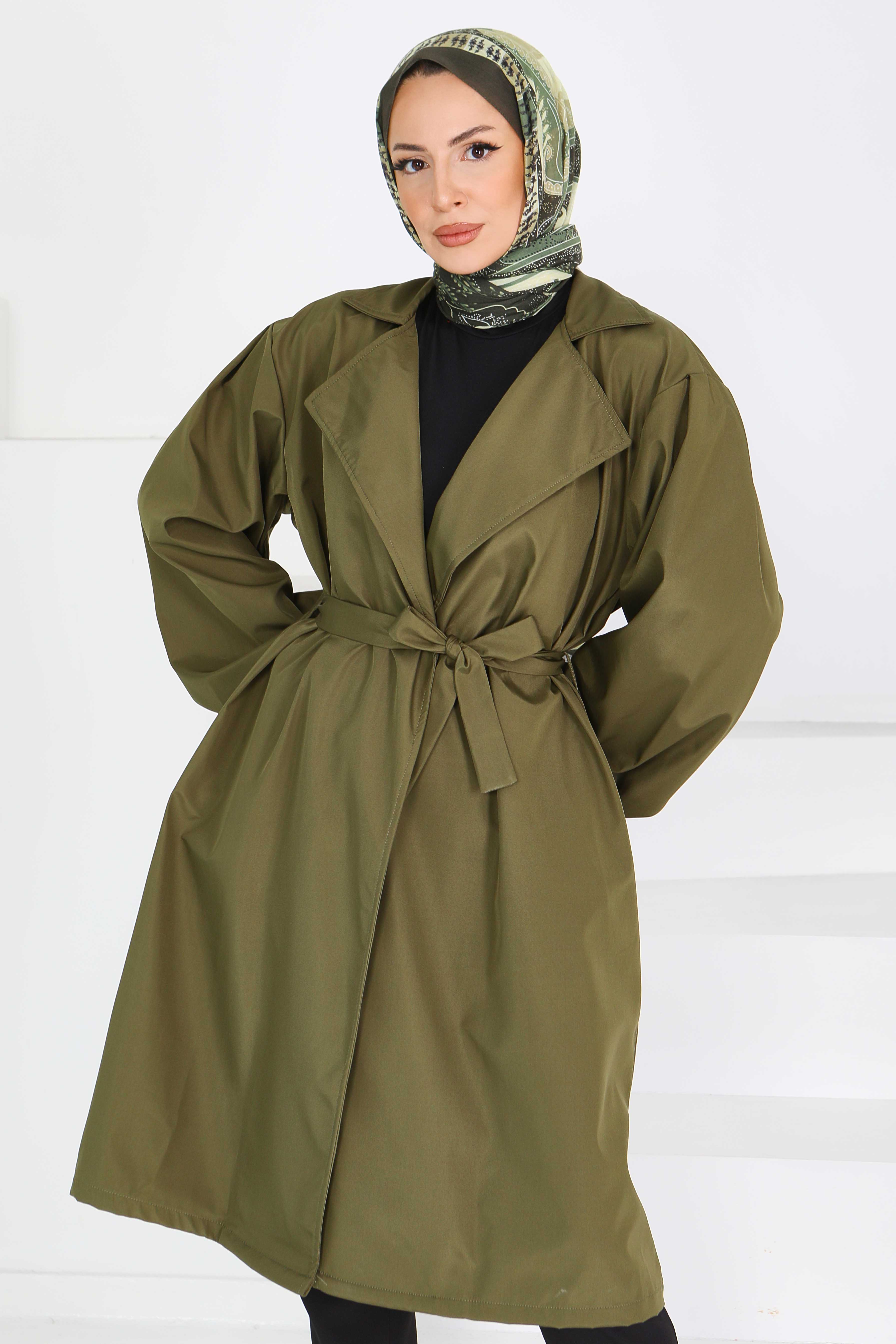Kuşaklı Trençkot - 27603 - 5