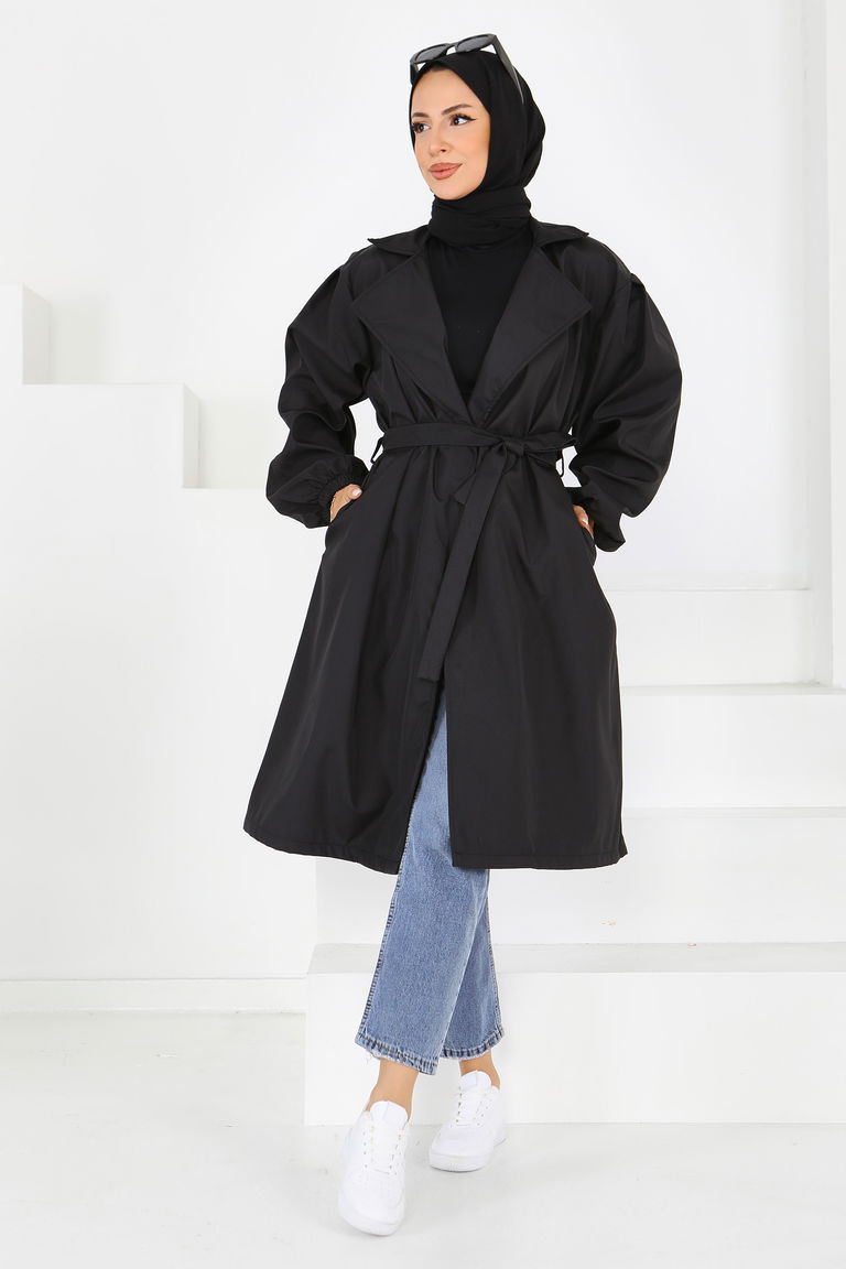 Kuşaklı Trençkot - 27603 - TOFİSA