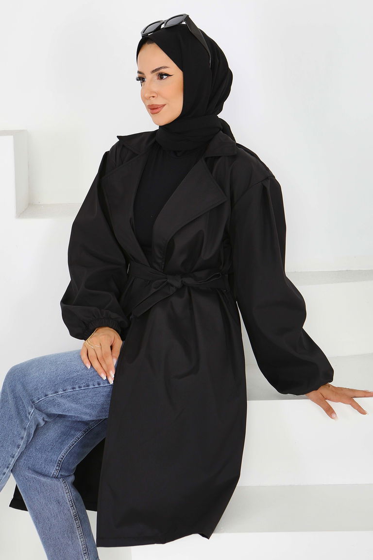 Kuşaklı Trençkot - 27603 - TOFİSA