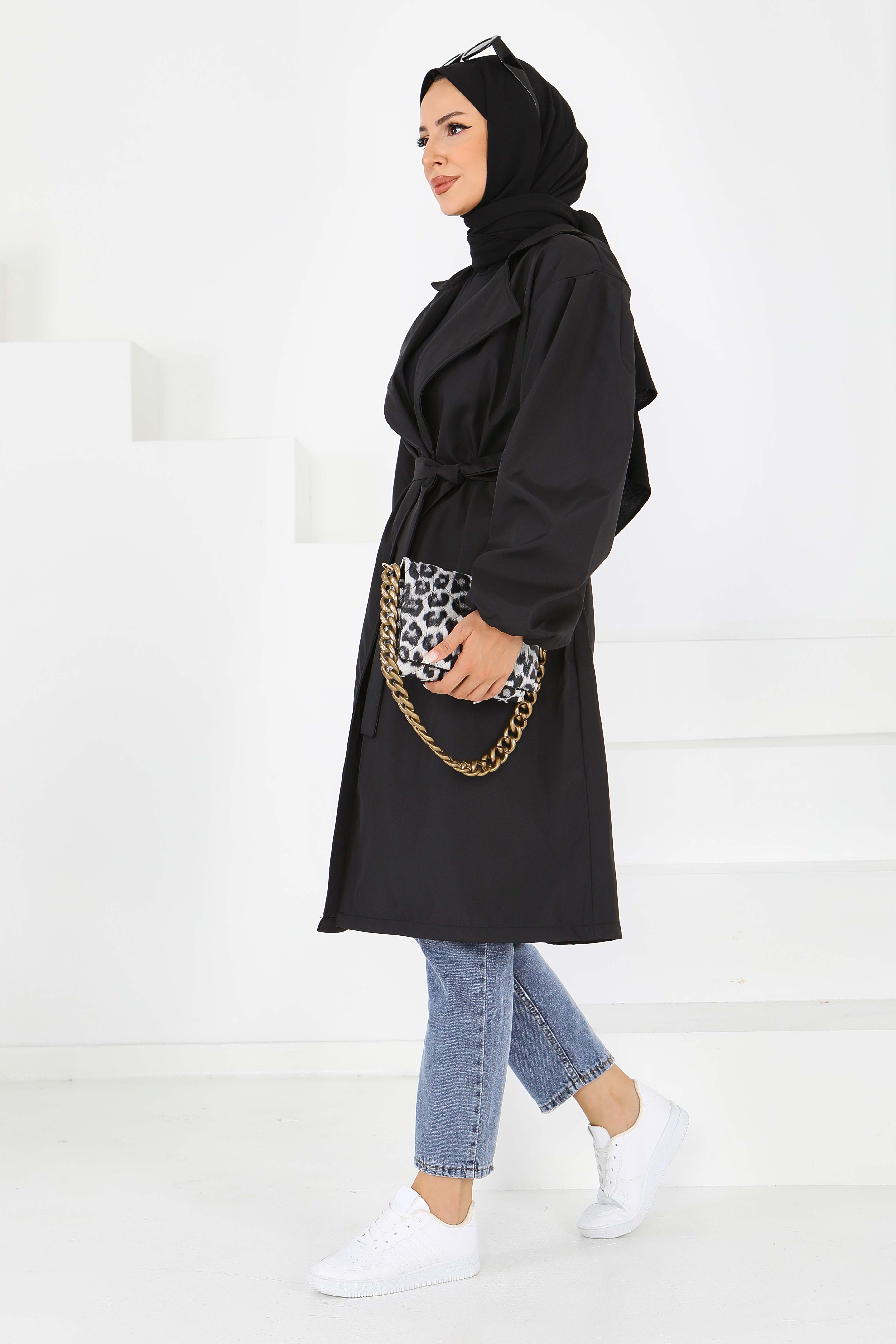 Kuşaklı Trençkot - 27603 - 4