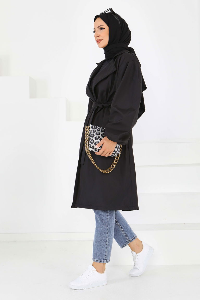 Kuşaklı Trençkot - 27603 - TOFİSA