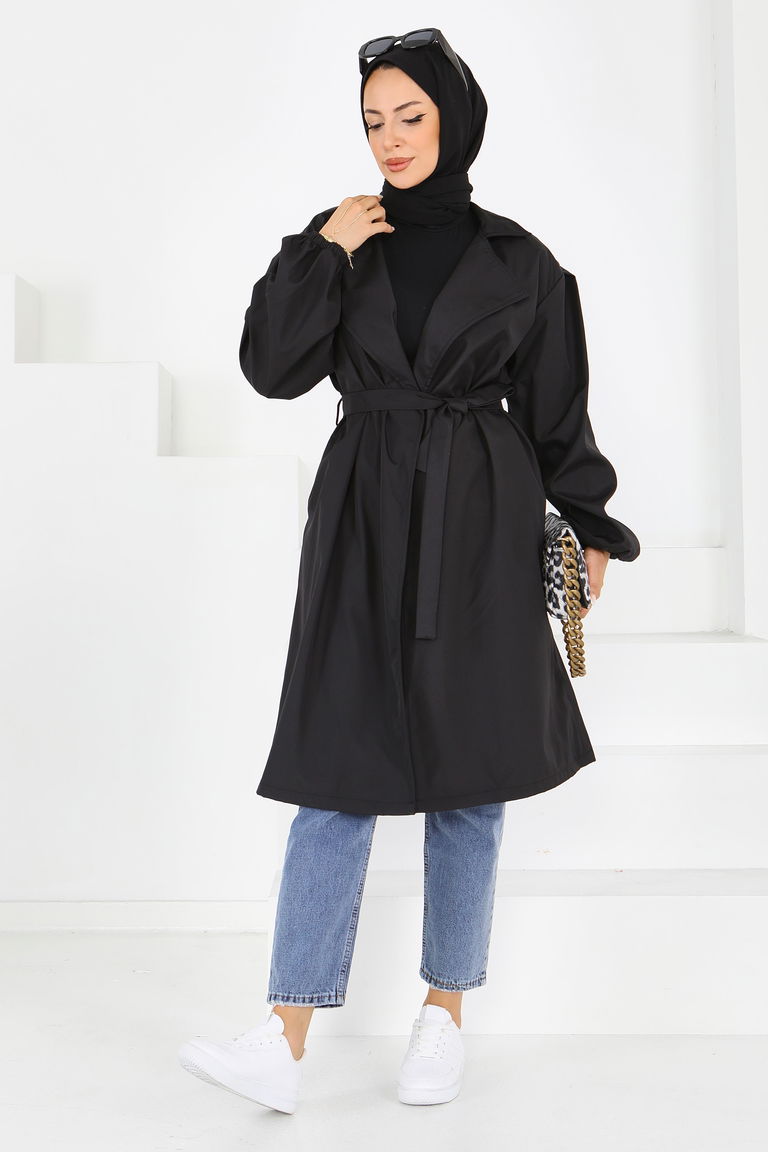 Kuşaklı Trençkot - 27603 - TOFİSA