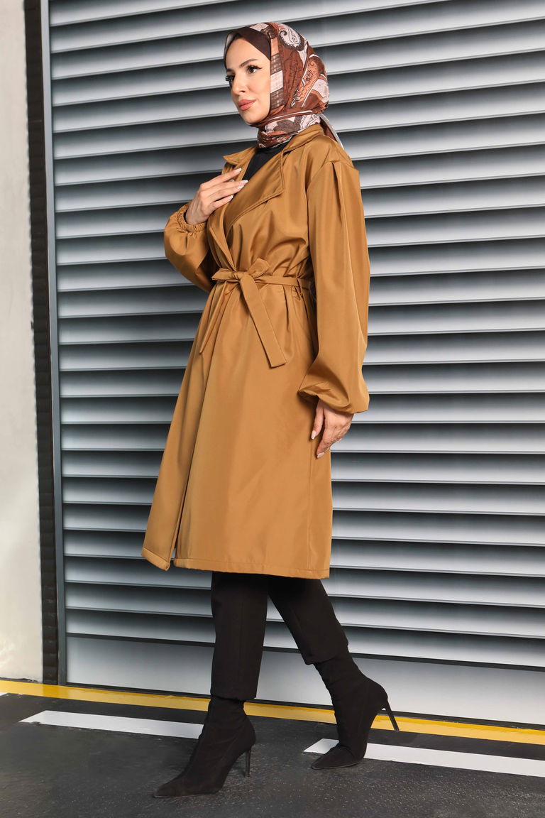 Kuşaklı Trençkot - 27603 - TOFİSA