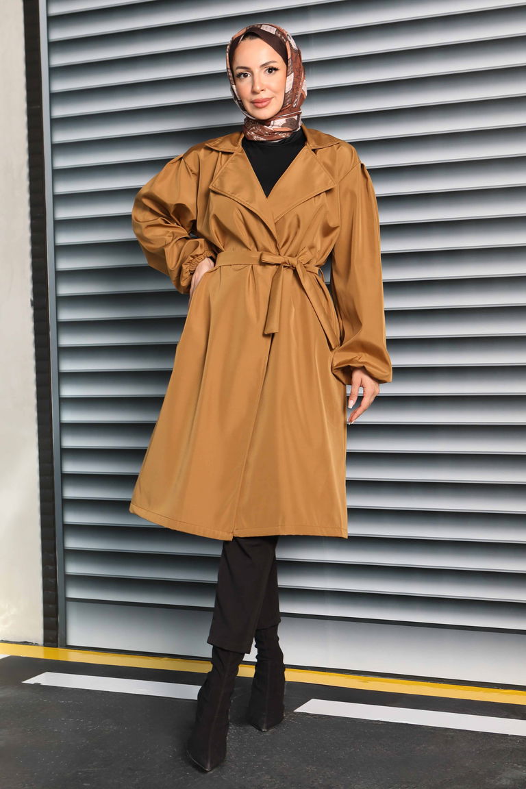 Kuşaklı Trençkot - 27603 - TOFİSA