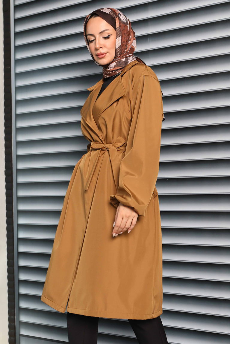 Kuşaklı Trençkot - 27603 - TOFİSA