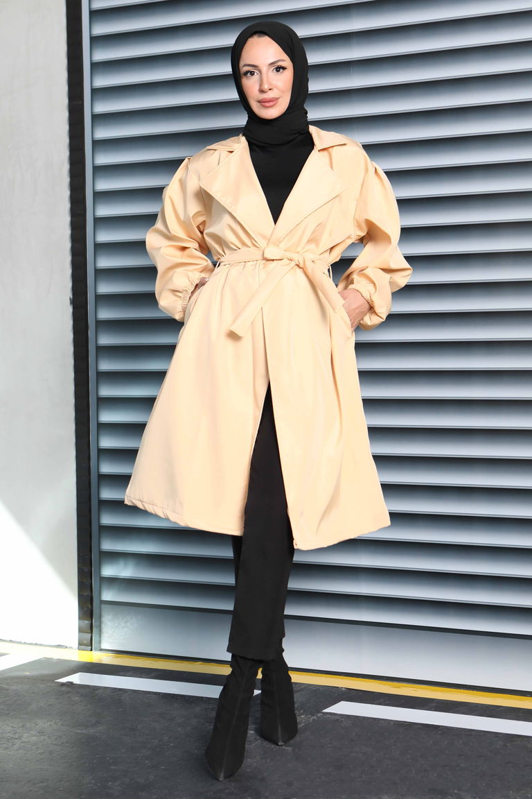 Kuşaklı Trençkot - 27603 - TOFİSA