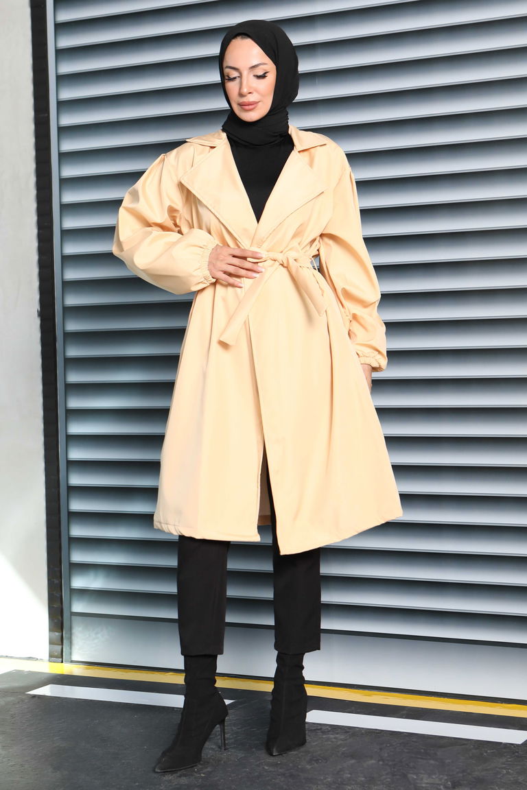 Kuşaklı Trençkot - 27603 - TOFİSA