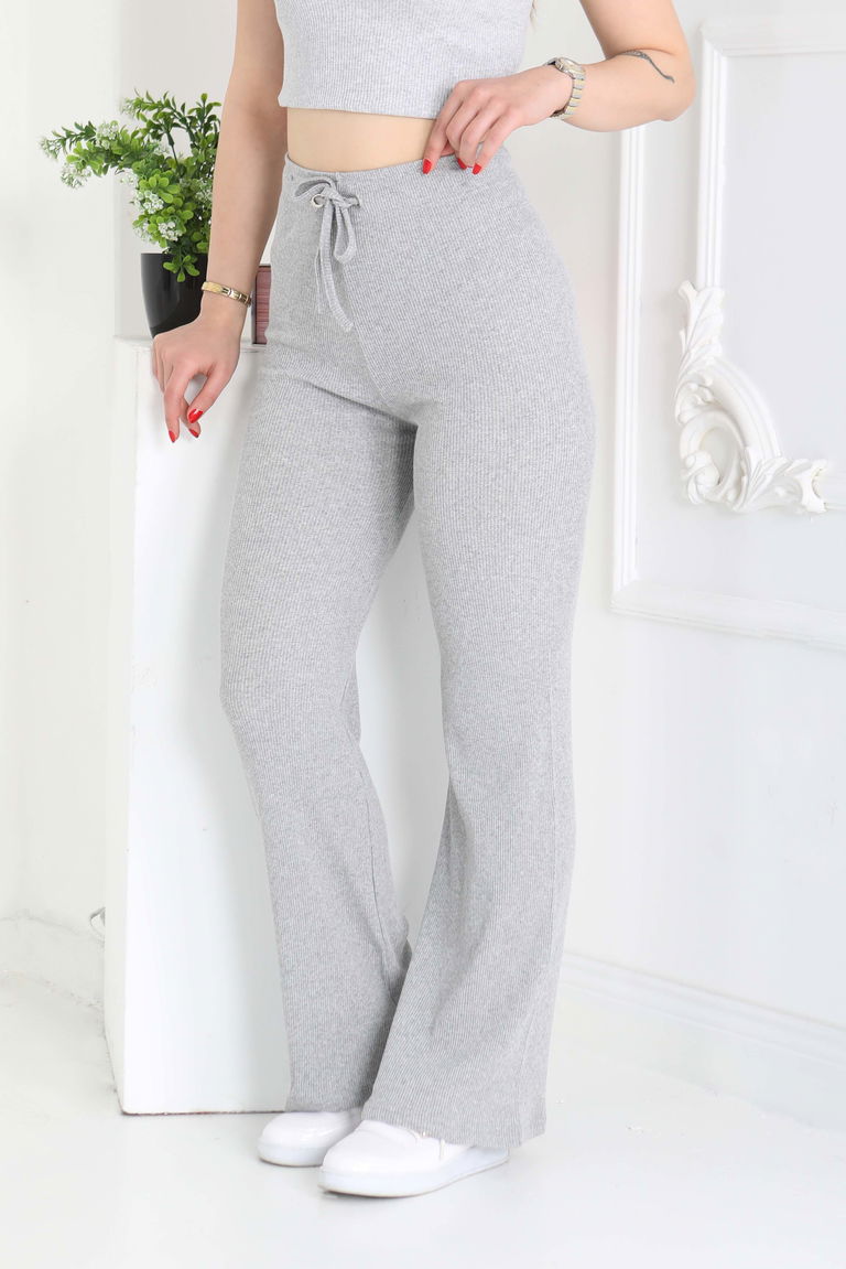 Kuşgözlü Pantolon Gri - 27133 - TOFİSA