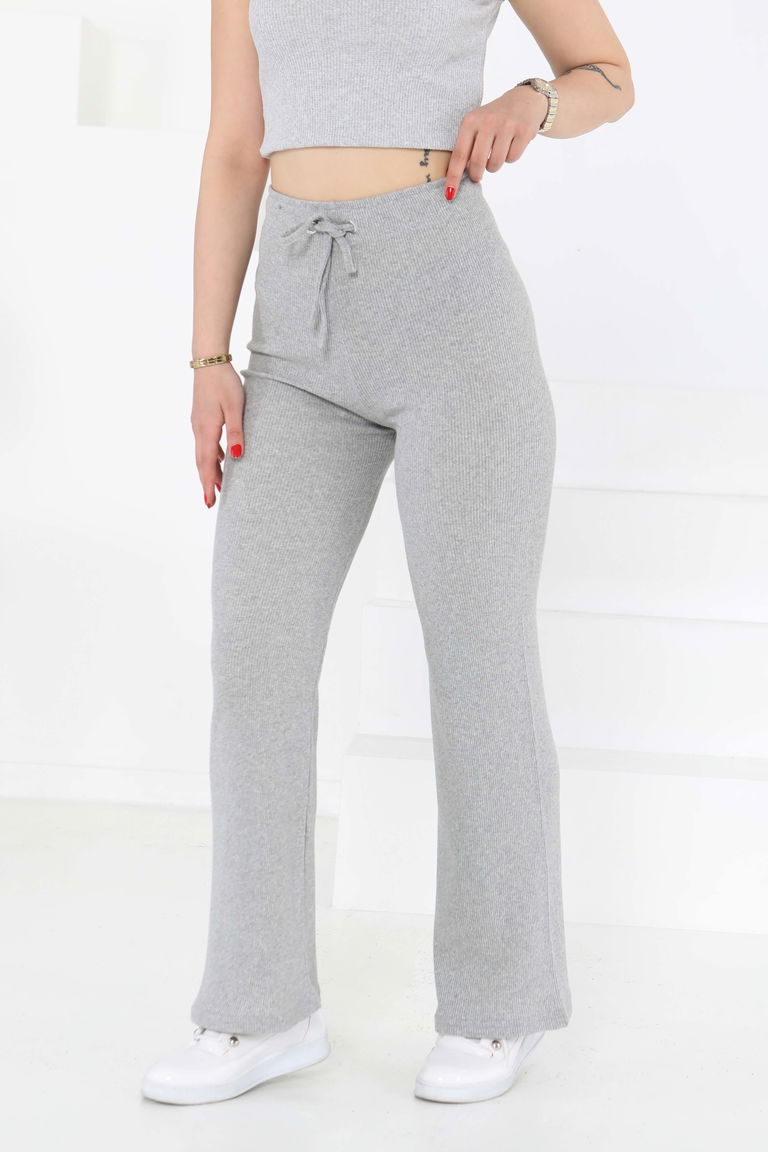 Kuşgözlü Pantolon Gri - 27133 - TOFİSA