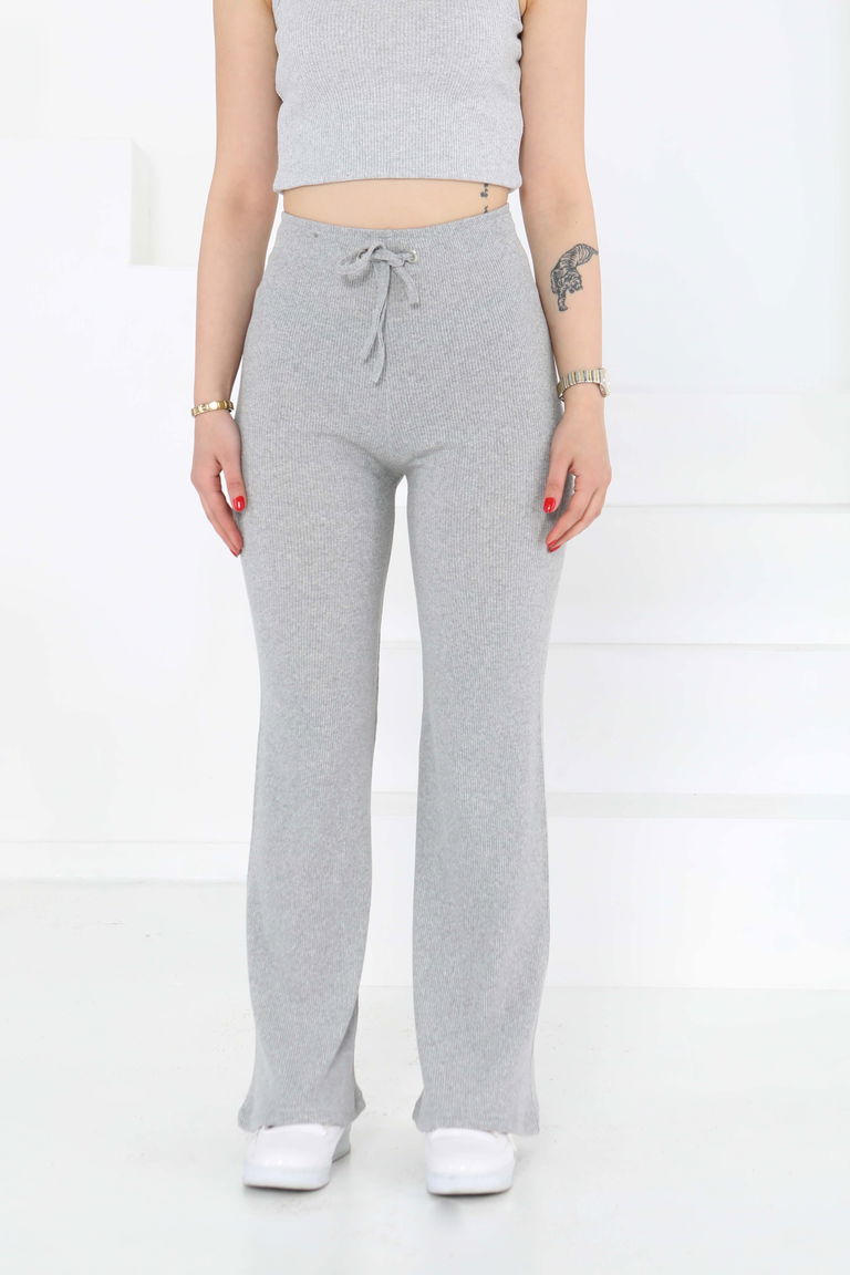 Kuşgözlü Pantolon Gri - 27133 - TOFİSA